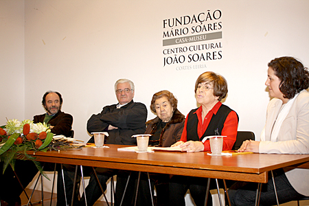 A mesa, durante a apresentação